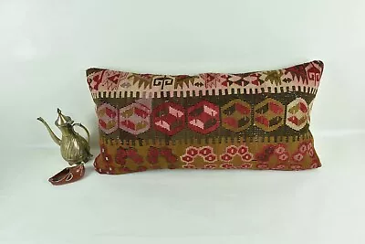 Home Decorative Handmade 12x24 Tribal Vintage Turkish Kilim Pillow Cover 2926 • $36.50