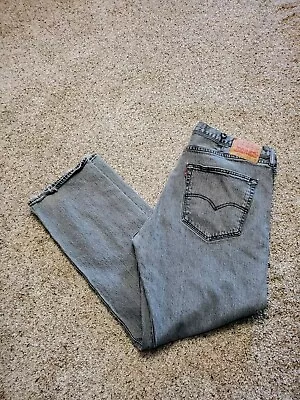 Levi's 501 Jeans Size 40X32 Mens Button Fly Gray Denim Straight Leg Cotton  • $20