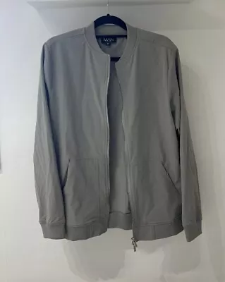 Zara Mens Bomber Jacket Zip Mens Grey Medium • £5