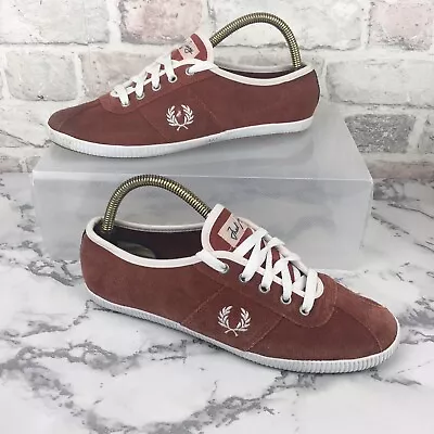 Fred Perry Sportswear Suede Shoes Sneaker Size UK 6.5 Colour Burnt Orange • £13.98