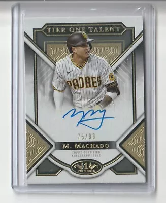 2023 Topps Tier One Manny Machado Tier One Talent Auto 75/99 #T1YA-MM • $26