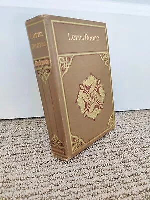 Antique LORNA DOONE Novel R.D. BLACKMORE Rand McNally & Co. Brown Green BOOK • $23