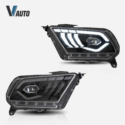 $559.99 • Buy VLAND Full Headlights For 2010-2014 Ford Mustang GT V6 Boss 302 Shelby Projector