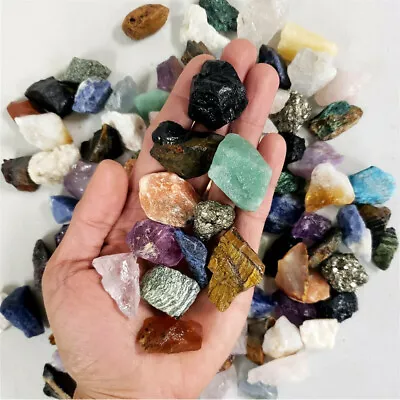 500G Mixed Rough Raw Crystal Gemstone Chunks Natural Raw Minerals Bulk Lot Decor • $10.58