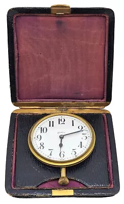 Antique OCTO Travel Watch Clock With Case 8 DAYS Switzerland 7 Jewels • $200