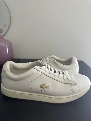 Lacoste Women’s White Sneakers Size US 6/37 EU • $49