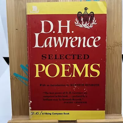 D. H. Lawrence: Selected Poems  Very Nice Vintage Viking Compass Paperback Book • $10