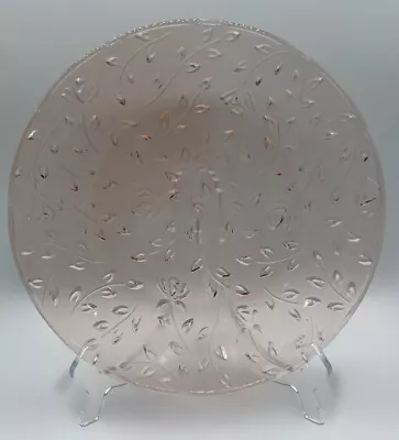 Vintage Pink Depression Glass Dinner Plate KIG Indonesia 10  Ivy Flower & Leaf • $14