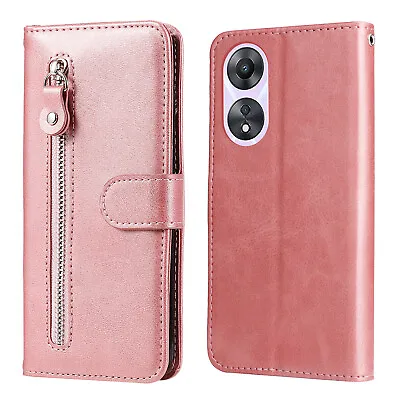 $13.19 • Buy Case For Oppo Realme 10 A58 A17 Luxury Zipper PU Leather Wallet Case Phone Cover
