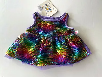 Build A Bear Clothing - Rainbow Flip Sequins Dress - New • $49.55