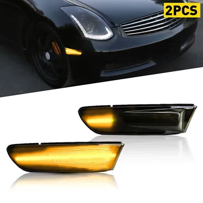 For 03-07 Infiniti G35 Coupe Sequential LED Front Bumper Side Marker Light • $25.99