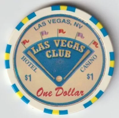 LAS VEGAS CLUB HOTEL CASINO – Las Vegas NV – $1 Casino Chip 1996 - Low Shipping • $1.75