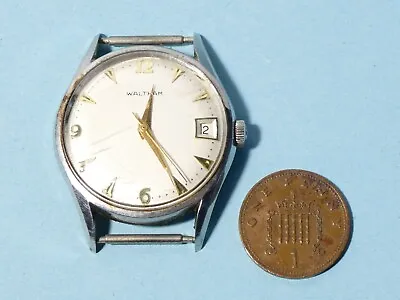 Vintage Waltham Incabloc Wristwatch Stainless Steel Case NO STRAP A/F • £50.70