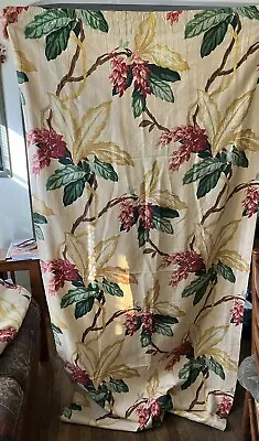 Vintage Barkcloth Fabric Curtains Drapes Set Of 4 Four Panels 40 X 81 Each • $240