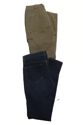 J Brand Womens Cargo Skinny Pants Jeans Blue Brown Size 26 Lot 2 • $34.01