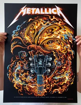 METALLICA- AWMH 2022 Los Angeles CA 12-16-22 Signed Miles Tsang AP Moth • $450