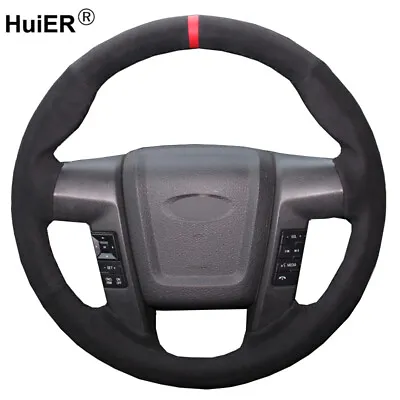 DIY Suede Car Steering Wheel Cover For Ford F-150 F150 SVT Raptor 2010 - 2014 • $25.37