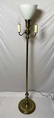 Vintage Brass Mogul 4 Light Floor Lamp Milk Glass National Lighting & Equipment • $164