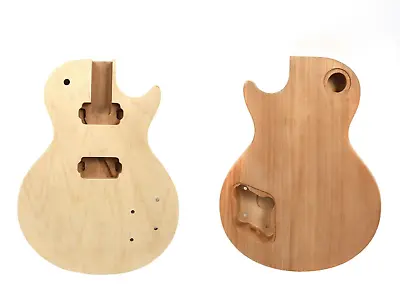 Unfinished Guitar Body LP Style Mahogany Body Maple Cap HH Pickups DIY Set In • £86.40