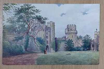 Art Postcard: Clock & Caesar's Towers Warwick Castle By Artist WW Quatremain • £2.50