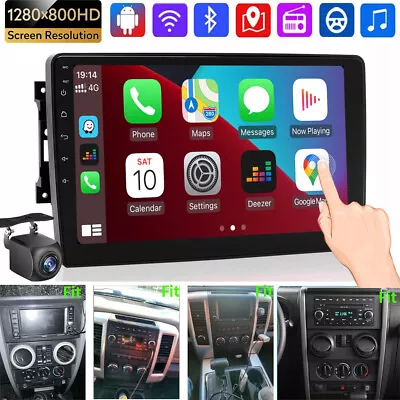 10.1  Android GPS Carplay Car Stereo Radio For Jeep Wrangler Chrysler Dodge Ram • $139.89