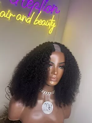 Human Hair Afro Kinky Curly U Part Wig • £170
