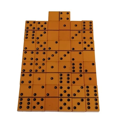 $19.95 • Buy Vintage Bakelite Dominoes Lot Of 25 Butterscotch Yellow Orange Crafts Jewelry