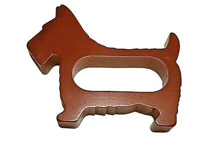 Vintage Scotty Dog Carved Butterscotch Bakelite Napkin Ring Holder • $39.99