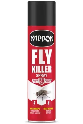 Nippon Fly & Wasp Killer Spray Kills Mosquitoes Midges Flying Insects New 300ml • £9.18