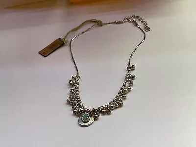 NWT Uno De 50 Silver-plated Necklace/Swarovski Glass Tear  Mrs Rani's Soul  • $79