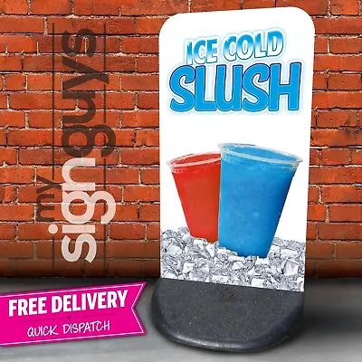 Slush Aboard Pavement Sign Outdoor Ecoflex Cafe Ices Kiosk A Board • £84.99