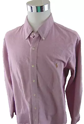 Polo Ralph Red Oxford 100% Cotton Long Sleeve Shirt Men's XXL VGUC • $23.76