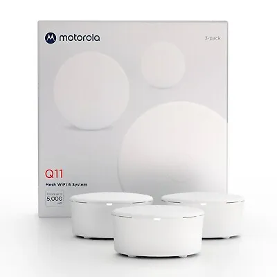 Motorola Q11 Mesh Intelligent WiFi 6 System AX3000 3 Pack Wi-FI Router New 3gbs • $115