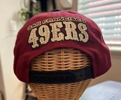 VTG 90s San Francisco 49ers NFL Team Cap Snapback Hat Blockhead • $100