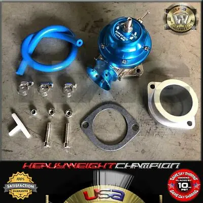 Blue Pro Series Blow Off Valve RS Type Adjustable Turbo BOV 30 PSI + Flange Hose • $29.80