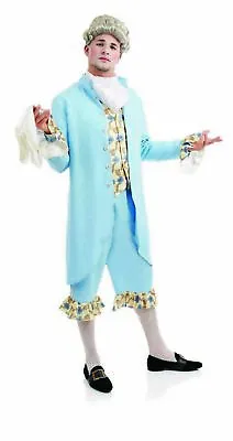 Mens Blue Georgian Gentleman Costume M L XL Adult Aristocrat Gent Fancy Dress • £19.99