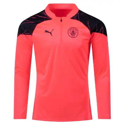 Puma Manchester City 2023-24 Quarter Zip Training Top - Sunset Glow/Dark Navy • $76.49