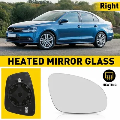 Right Passenger Side Reversing Mirror Lens Glass For VW Jetta Mk6 Beetle 11-19 • $14.99