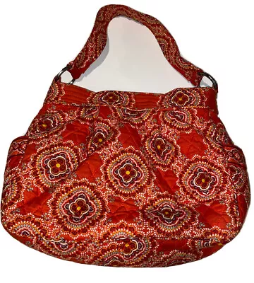 Vera Bradley PAPRIKA Reversible Tote Orange Turquoise Fall • $19.99