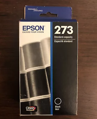 Epson 273 Black Ink Cartridge T273020 Genuine OEM PREMIUM NEW SEALED EXPIRED • $5.99
