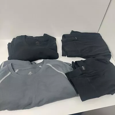 Macpac Men 2 Long Sleeve 2 Pants Small Thermal Bundle Lot Top Black Grey Size S • $30