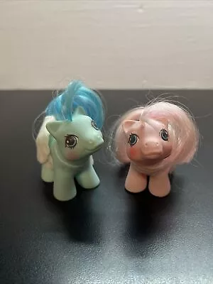 My Little Pony MLP G1 Vtg Newborn Babies Doodles And Noodles ABC Set Of Twins C4 • $22.99