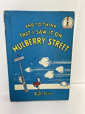 And To Think That I Saw It On Mulberry Street Dr. Seuss Book Club Edition 1964 • $15.99