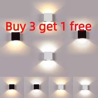 6W Modern Led Wall Lights Up Down Cube Sconce Fixture Lamp Lighting Indoor • $9.97