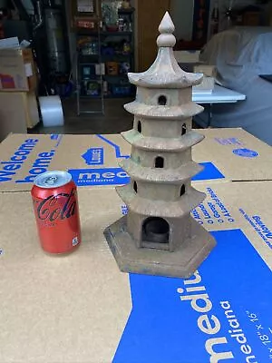 Vintage Japanese Asian Cast Iron Tower Pagoda Garden Lantern • $135