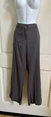 CHICO'S NEW! Dark Gray Silky Modal Wide Leg Zip Front Cargo Pants Sz 0 NWOT! • $27.99