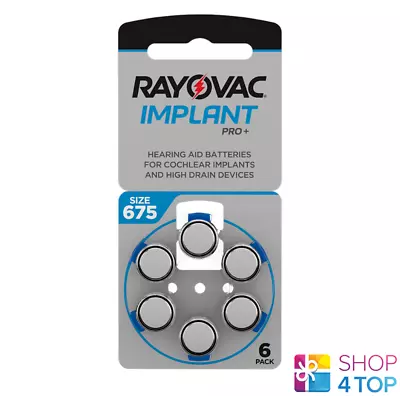 6 Rayovac Implant Pro + Hearing Aid Batteries Taille 675 Mf PR44 Zinc Air Neuf • $5.47