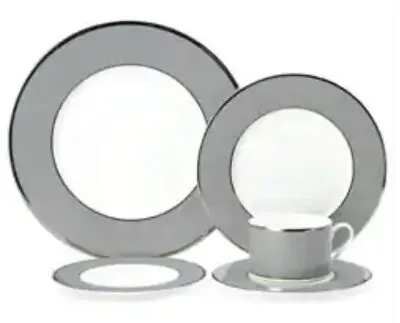 Mikasa Color Studio Grey And Platinum 5-pc Dinnerware Set • $35