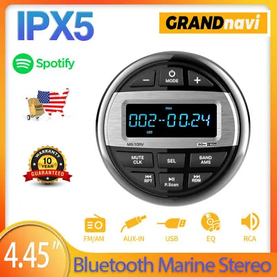 Audio AM FM AUX USB Bluetooth Marine Boat Gauge Style Radio Stereo Receiver US • $60.99
