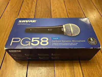 Shure PG58 Microphone Handheld Mic Vocal PG58-QTR-B With Cable. NEW OLD STOCK • $129